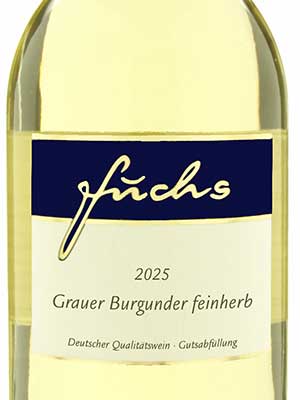 Grauer Burgunder feinherb – Etikett Grauer Burgunder feinherb – Etikett