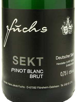 Pinot Blanc Sekt brut – Etikett Pinot Blanc Sekt brut – Etikett