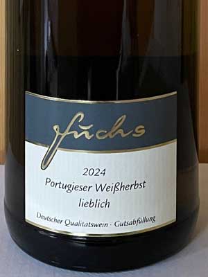 Portugieser Weißherbst lieblich – Etikett Portugieser Weißherbst lieblich – Etikett