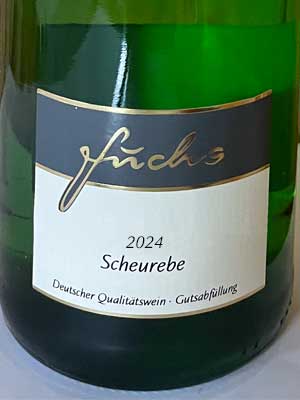 Scheurebe lieblich – Etikett Scheurebe lieblich – Etikett