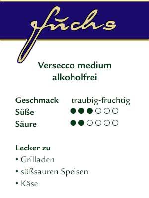 Versecco medium – alkoholfrei – Geschmack Versecco medium – alkoholfrei – Geschmack