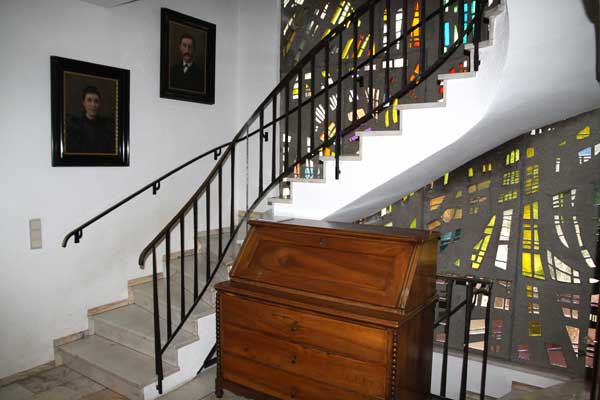 The staircase of the winery