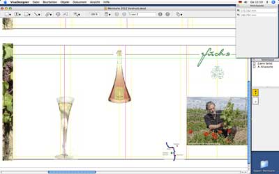 Screenshot des Vordrucks der Weinkarte