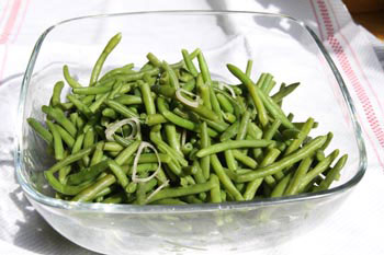 Salad of green beans with verjuice
