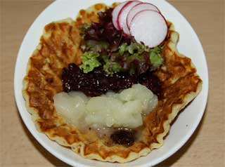 Rheinhessen-Tapas: Kartoffelwaffeln mit Rheinhessenkaviar