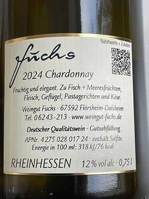 Wein-Etikett mit qr-Code