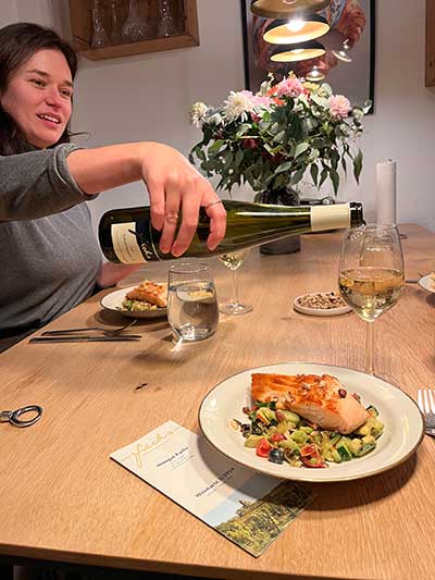 Gewürztraminer süß einschenken, Kundenfoto