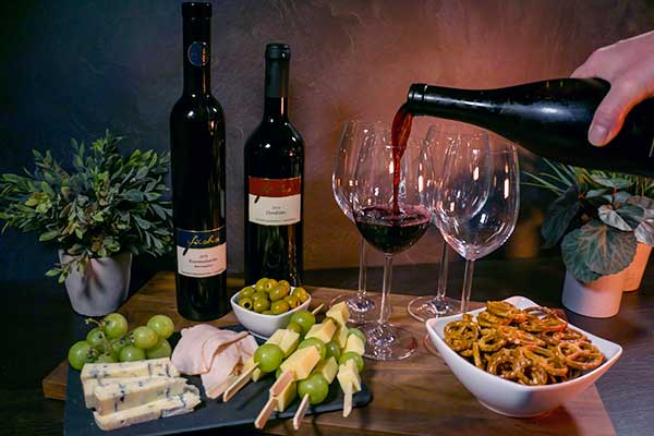 Süße Weine mit Käse und Bretzeln, Kundenfoto