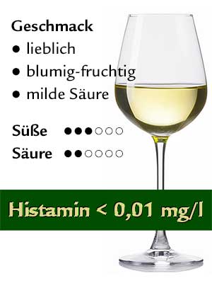 Bacchus Spätlese lieblich, histamingeprüft