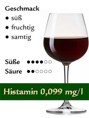 Dornfelder süß, histamingeprüft