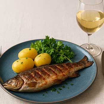 Bratfisch, gebackener Fisch