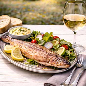 Forelle, geräuchert Forelle, geräuchert