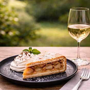 Gedeckter Apfelkuchen