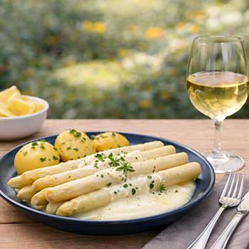 Spargel mit Sauce hollandaise
