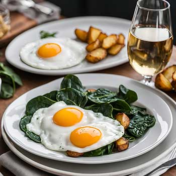 Spiegelei mit Spinat Spiegelei mit Spinat