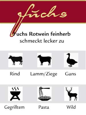 Fuchs Rotwein feinherb, histamingeprüft