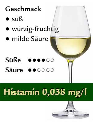 Gewürztraminer «S» süß, histamingeprüft