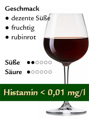 Merlot feinherb, histamingeprüft