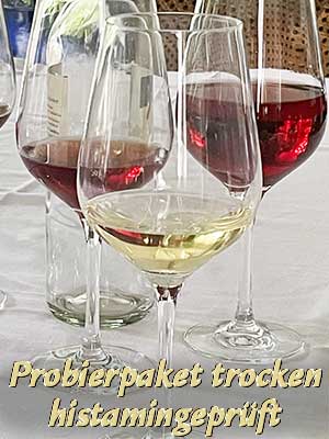 Probierpaket “Histamingeprüfte trockene Weine” – Genuss-Empfehlung Probierpaket “Histamingeprüfte trockene Weine” – Genuss-Empfehlung