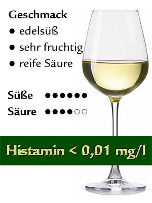 Siegerrebe + Ortega Beerenauslese edelsüß, histamingeprüft