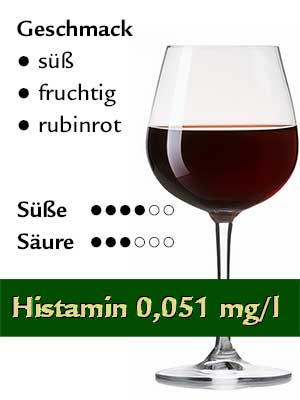 Spätburgunder süß, histamingeprüft