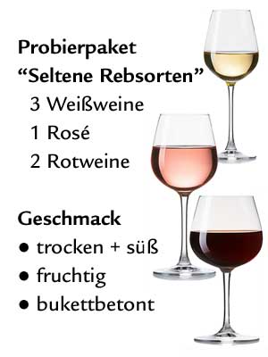 Wein-Geschenk- und Probierpaket “Seltene Rebsorten”